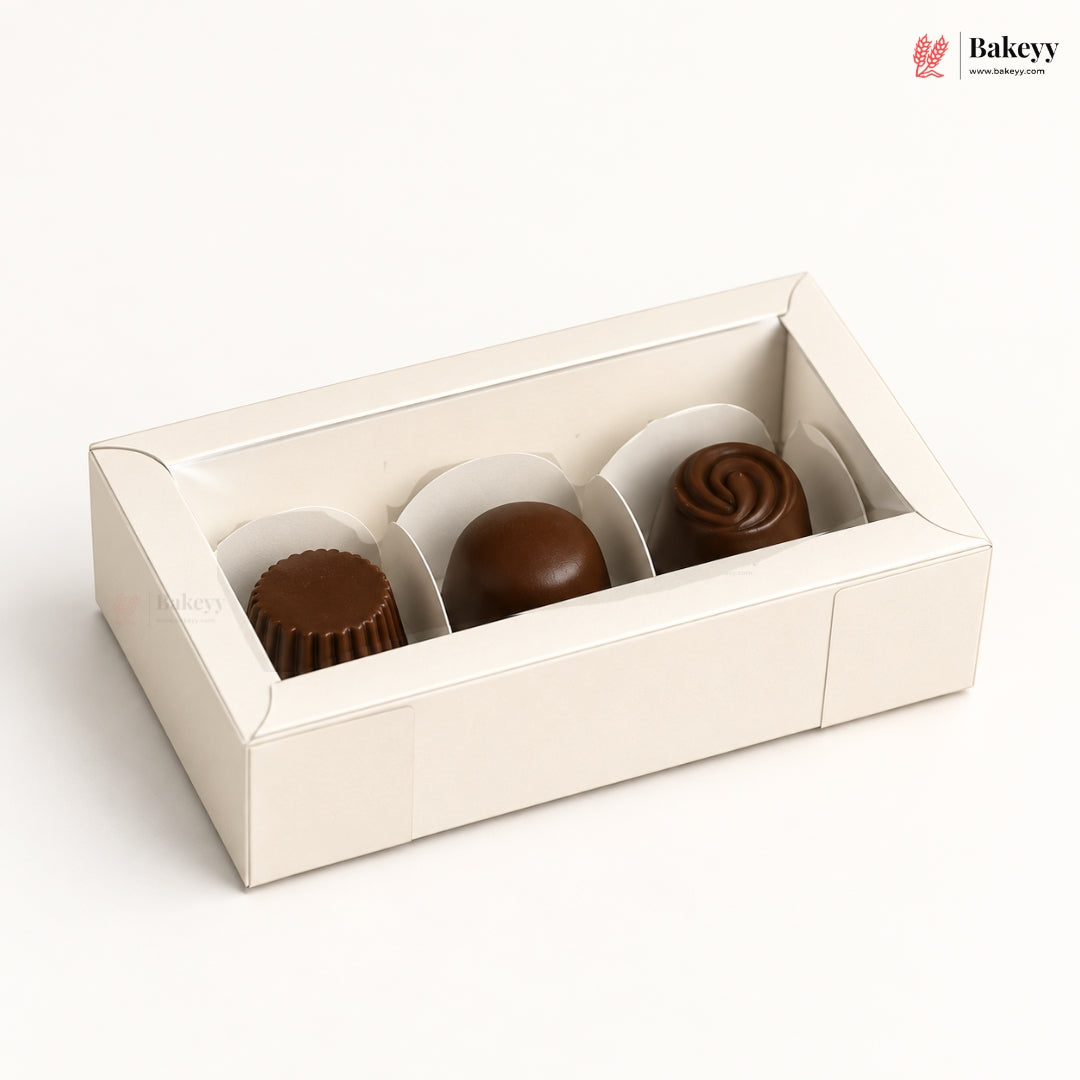3 Cavity Chocolate Box | Multiple Colours Available | Cavity Box | Pack of 25