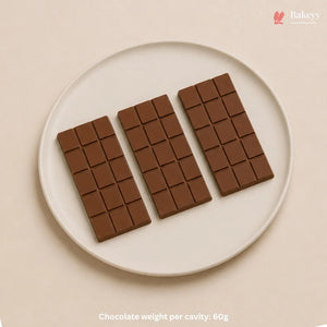 Mould 607 | 3 Cavity Mini Chocolate Bar Mould | 3 Bar Chocolate Mould | Pack of 1
