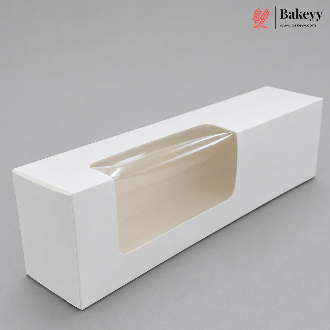 3 Color Rectangular Window Packaging Box | Black, White & Kraft Gift Box for Chocolates, Sweets & Bakery Items