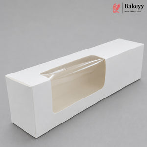3 Color Rectangular Window Packaging Box | Black, White & Kraft Gift Box for Chocolates, Sweets & Bakery Items