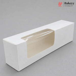3 Color Rectangular Window Packaging Box | Black, White & Kraft Gift Box for Chocolates, Sweets & Bakery Items