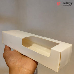3 Color Rectangular Window Packaging Box | Black, White & Kraft Gift Box for Chocolates, Sweets & Bakery Items