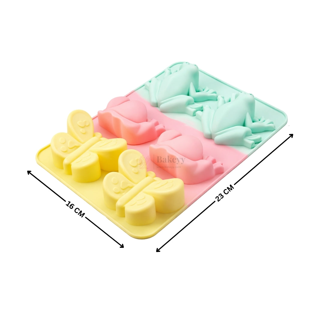3D Butterfly Crab Frog Silicone Chocolate Mould Animal Shape Candy & Dessert Mould | Pack of 1