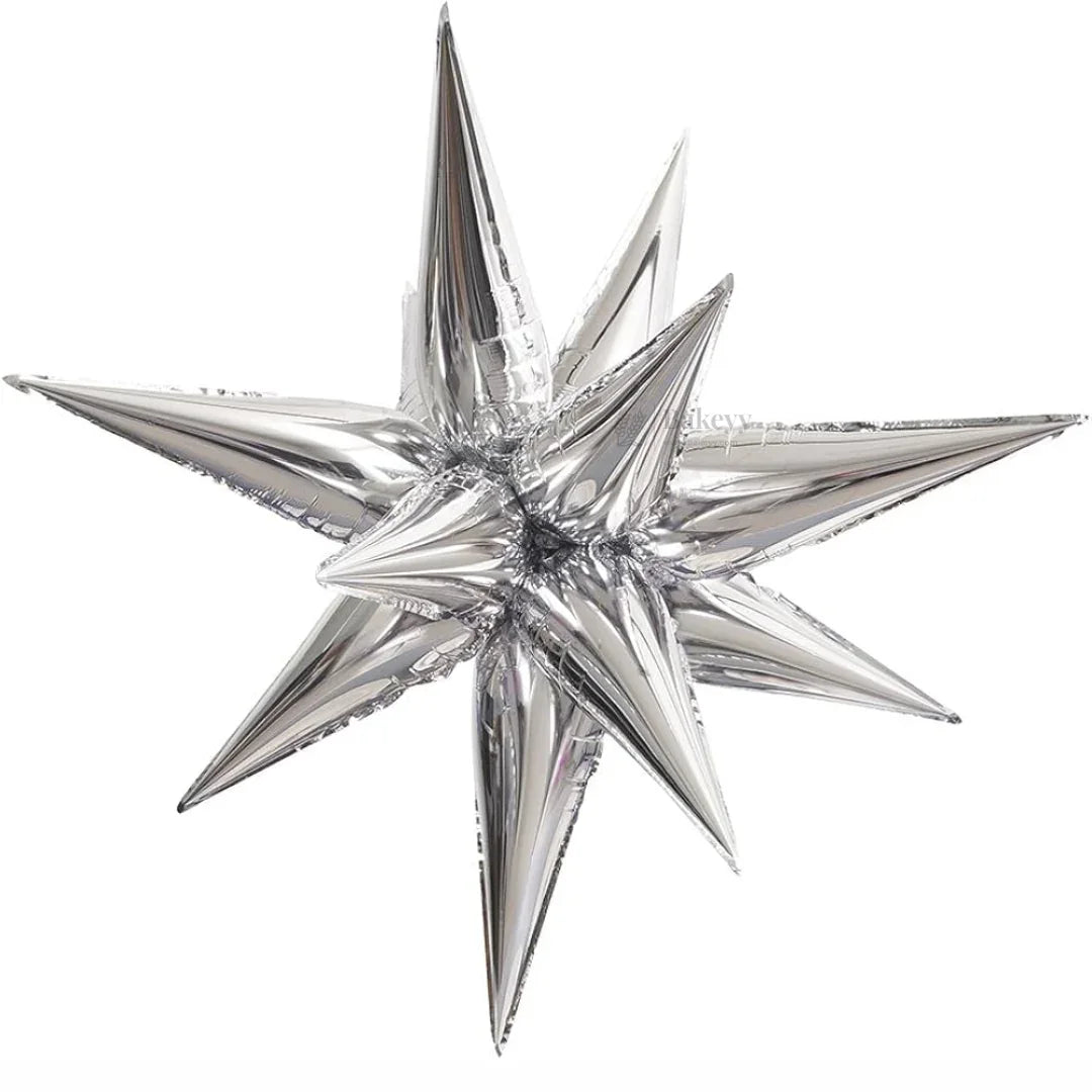 3D Spiky Star Foil Balloon – Premium Party Backdrop Balloon Pack of 1