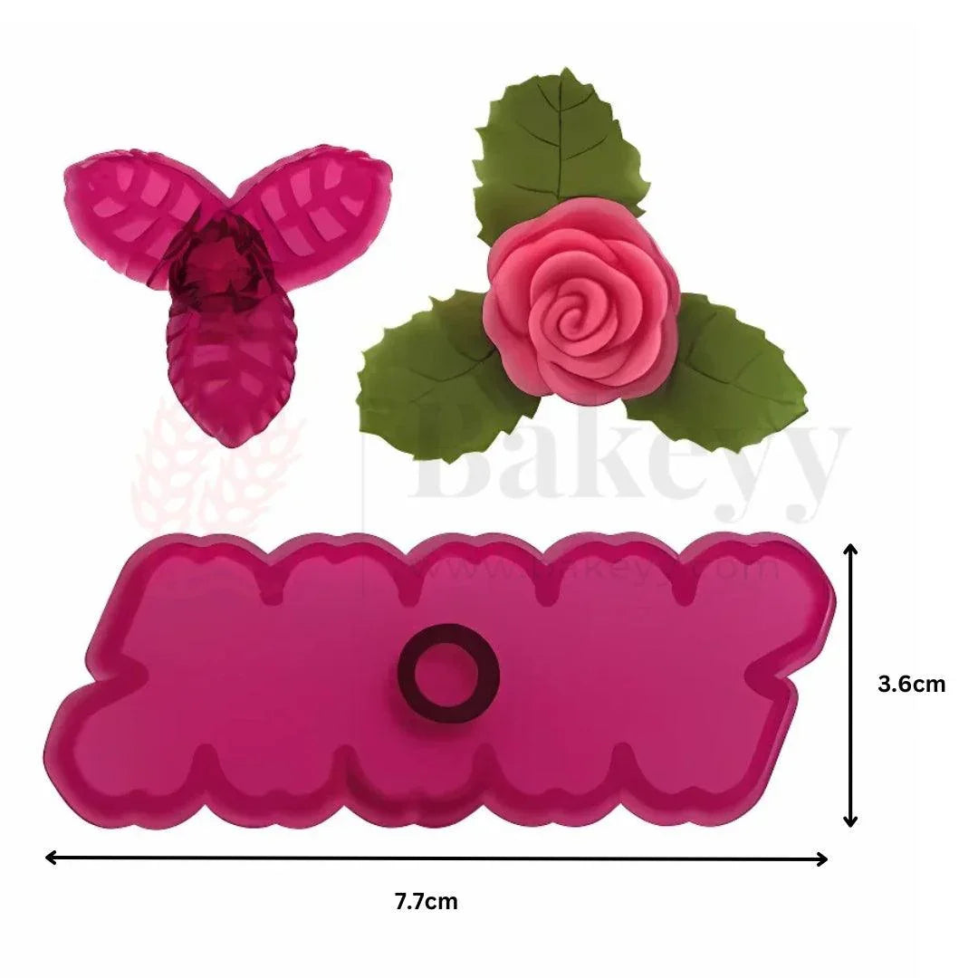 Cupid Rose Cutter Set| Set of 2 Pieces| Perfect for Fondant, Cake Decoration - Bakeyy.com - India - Cupid Rose Cutter Set| Set of 2 Pieces| Perfect for Fondant, Cake Decoration - Default Title