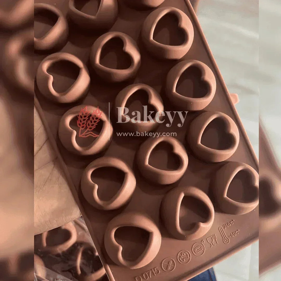 Heart Silicone Chocolate Mould | Chocolate Making and Shaping Mould | - Bakeyy.com - India - Heart Silicone Chocolate Mould | Chocolate Making and Shaping Mould | - Default Title