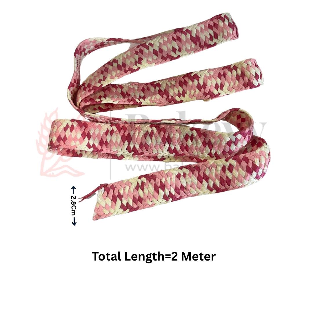 Pink Braided Rope| Perfect for Gift Wrapping and DIY Crafts| 1 Piece - Bakeyy.com - India - Pink Braided Rope| Perfect for Gift Wrapping and DIY Crafts| 1 Piece - Default Title