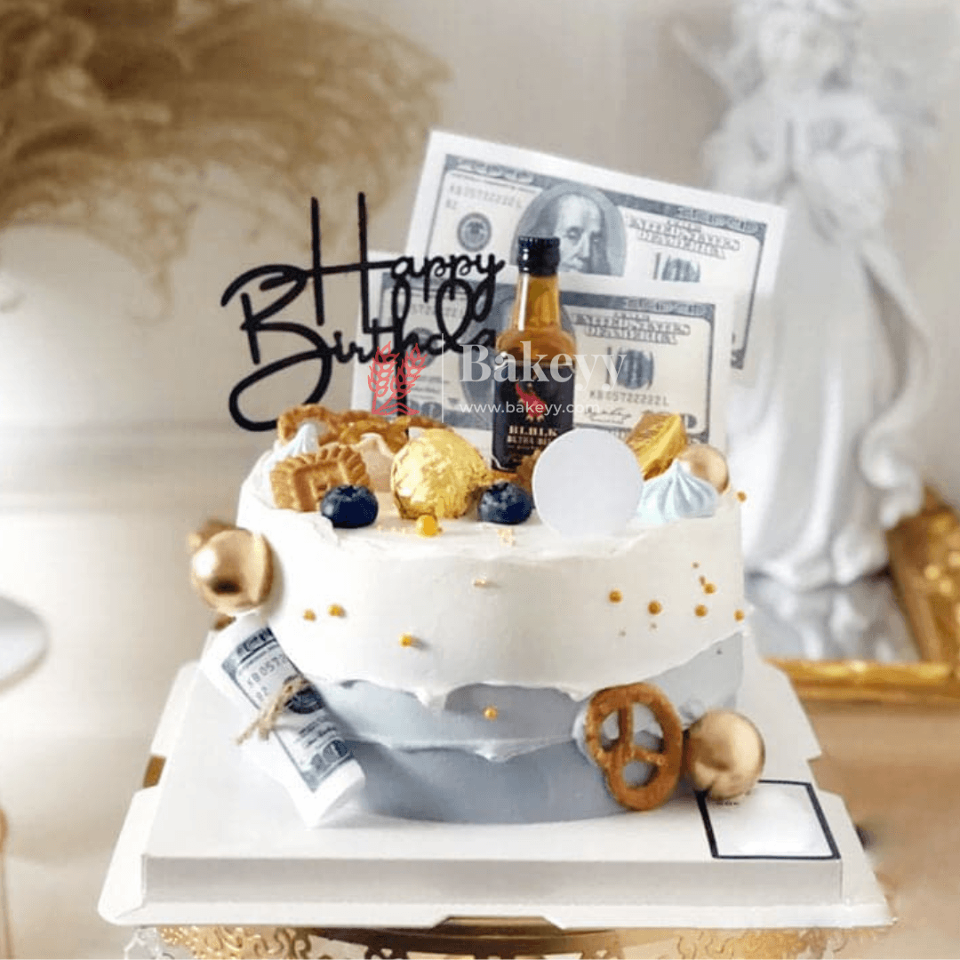 4" inch Liquor Miniature Bottle Toppers | Cake Toppers | Pack of 1| - Bakeyy.com - India - 4" inch Liquor Miniature Bottle Toppers | Cake Toppers | Pack of 1| - Smirnoff