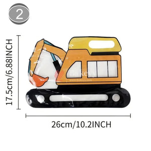 Assorted Vehicle Shape Zip Lock Bags | Vehicle Shape Bags For Kids | Pack of 50 - Bakeyy.com - India - Assorted Vehicle Shape Zip Lock Bags | Vehicle Shape Bags For Kids | Pack of 50 - Design -2 EXCAVATORS