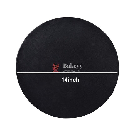 Black Round Drum Cake Board Cake Base | Pack of 5 - Bakeyy.com - India - Black Round Drum Cake Board Cake Base | Pack of 5 - 14 Inch