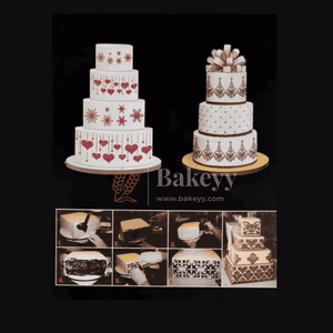 15x39cm| Cake Stencil Sheets | Intricate Patterns | DIY Crafts & Baking | Reusable Sheets |Perfect for Cake Decoration| - Bakeyy.com - India - {{ variant.name }}
