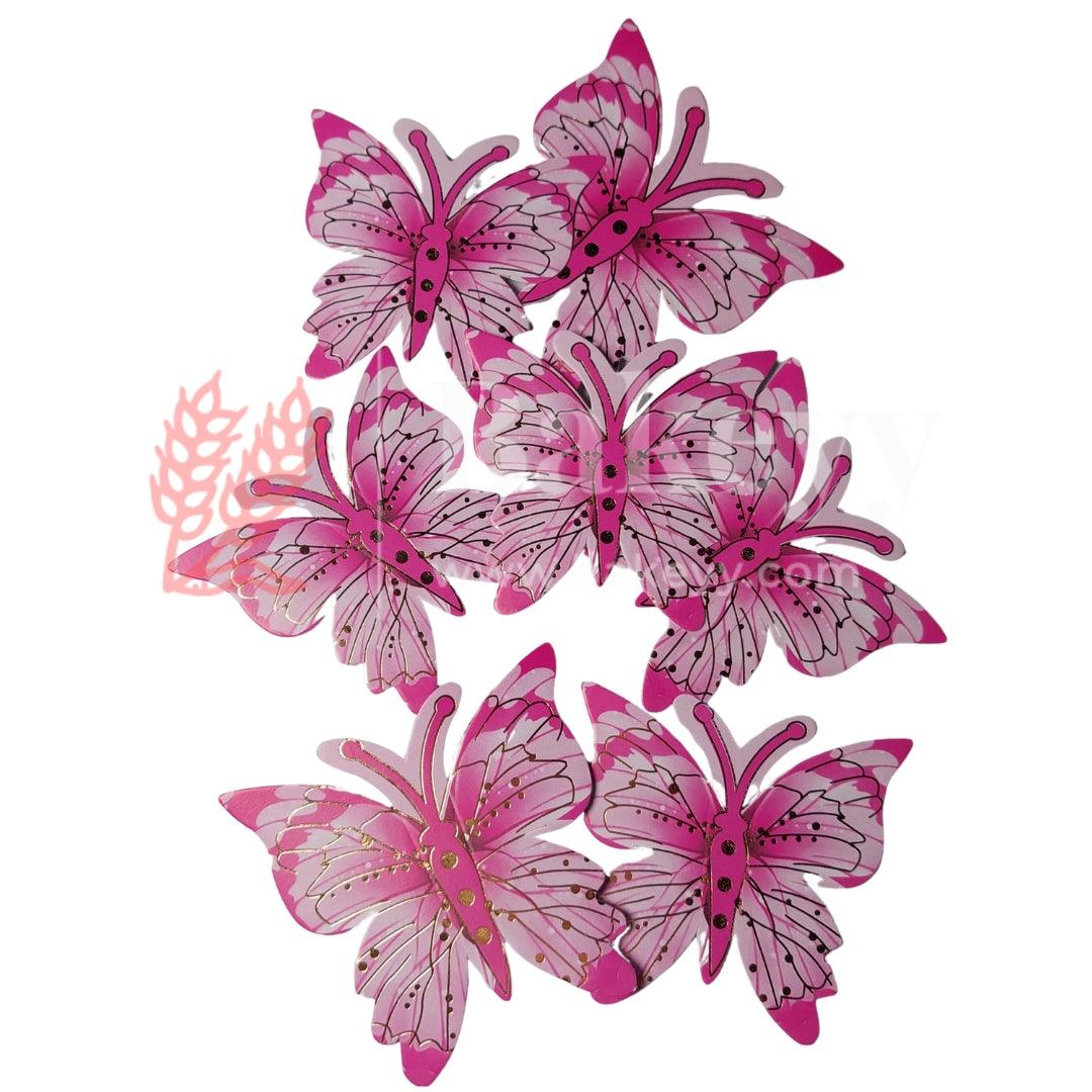 Light Pink| Mystic Butterfly toppers| Pack of 10 toppers| Butterfly with golden lining - Bakeyy.com - India - Light Pink| Mystic Butterfly toppers| Pack of 10 toppers| Butterfly with golden lining - Default Title