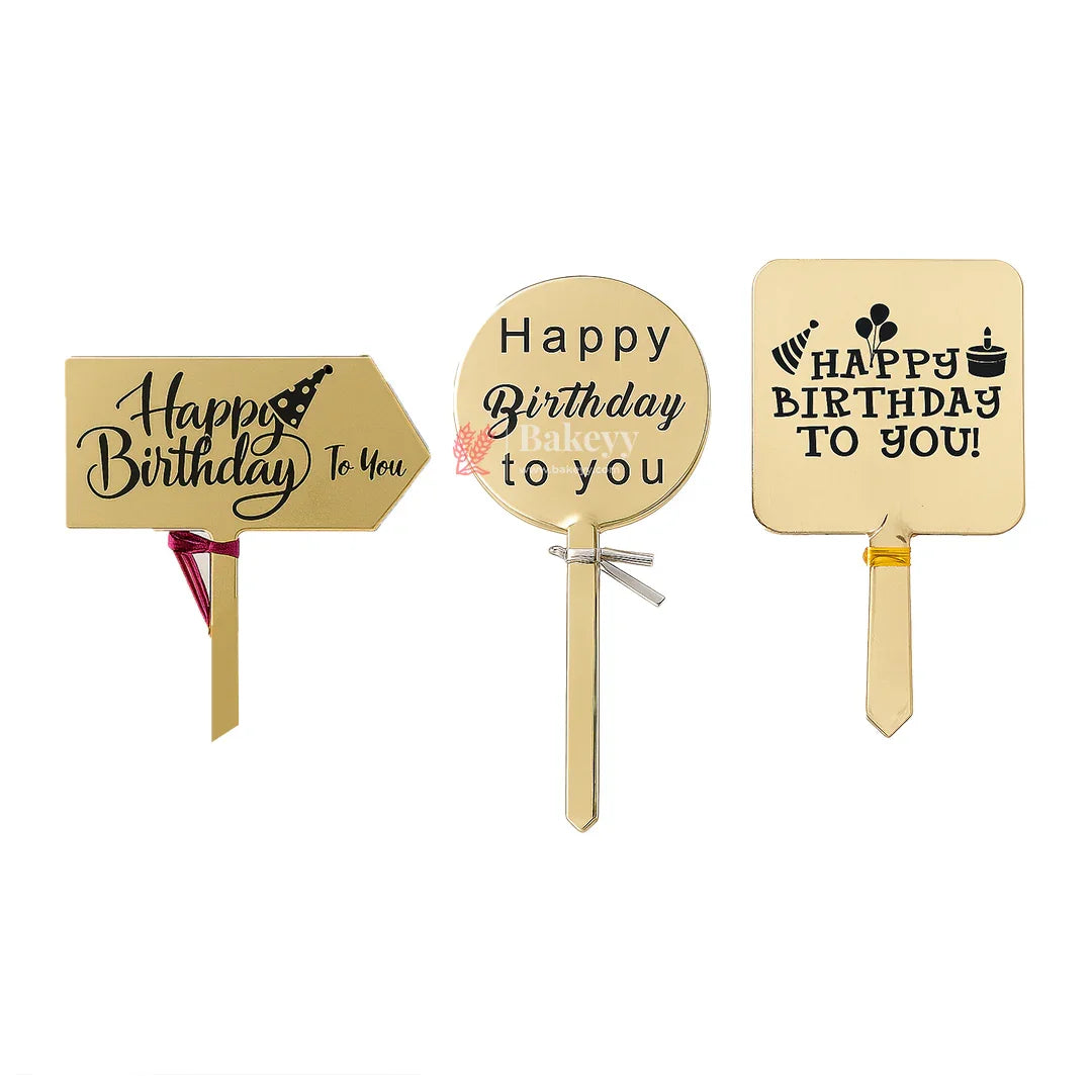 5x6cm | Birthday Topper Set | Paper | Mixed Designs | 18pcs