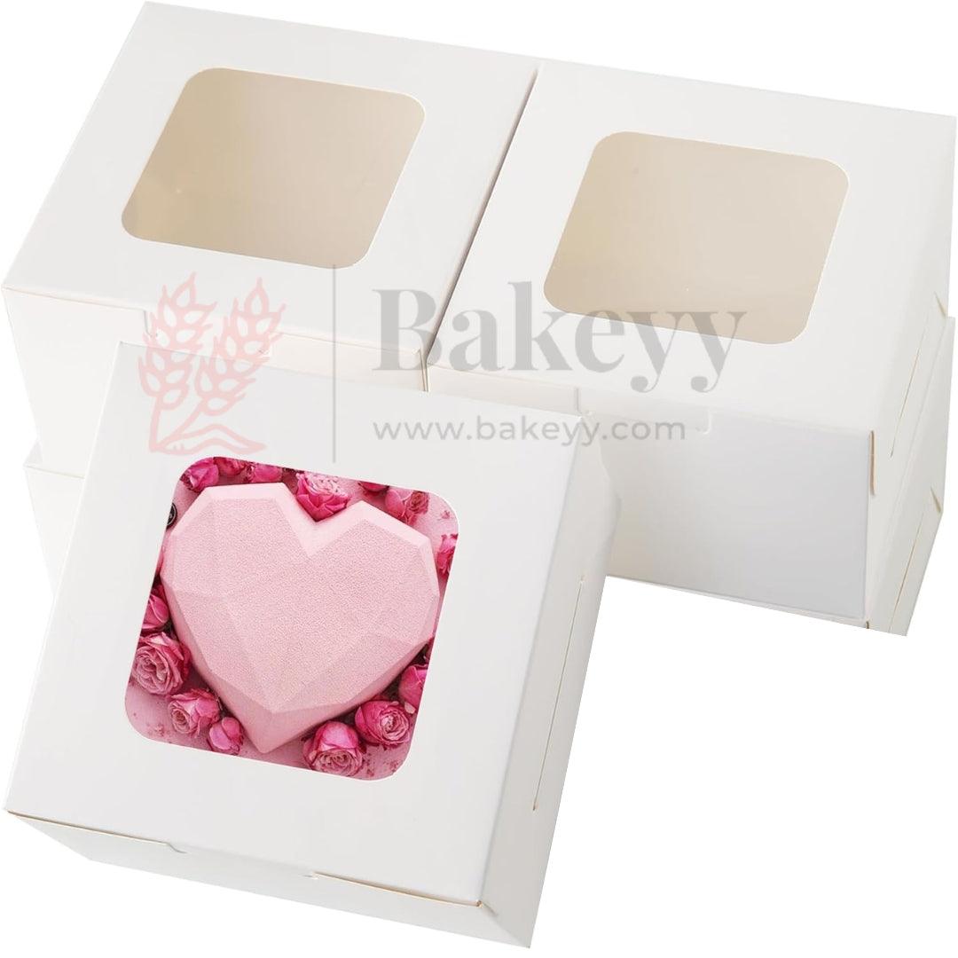 5x5x3 Inch | Cake Box With Square Window | Birthday Cake boxes | Pack Of 25 - Bakeyy.com - India - 5x5x3 Inch | Cake Box With Square Window | Birthday Cake boxes | Pack Of 25 - Default Title