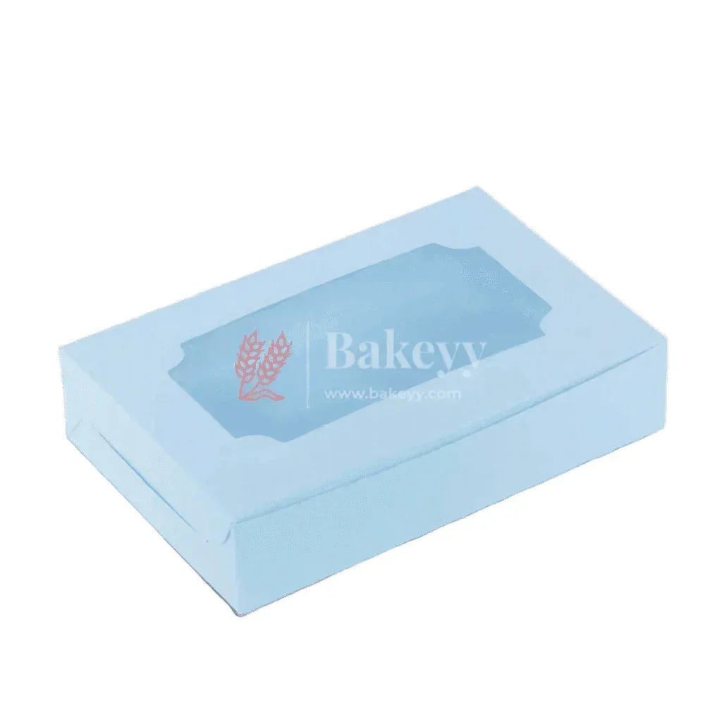 6 Macron Box | Blue Color | With Window - Bakeyy.com - India - {{ variant.name }}