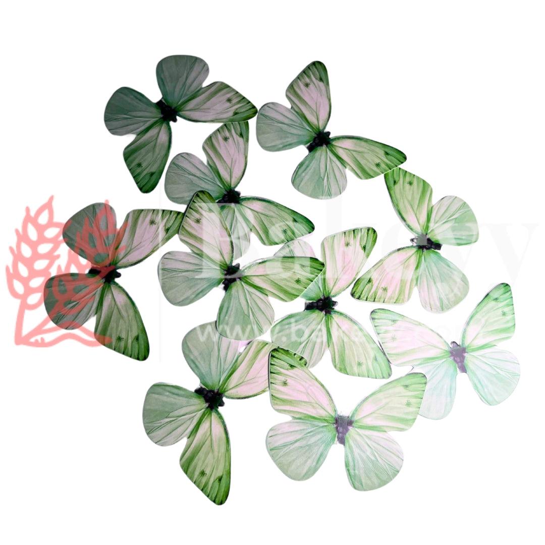 B3 Green| Butterfly Themed Cake Toppers | Decorative Party Cake Accessories| Birthday cake decorations |6cm X 5.5cm| Pack of 10 - Bakeyy.com - India - B3 Green| Butterfly Themed Cake Toppers | Decorative Party Cake Accessories| Birthday cake decorations |6cm X 5.5cm| Pack of 10 - Default Title