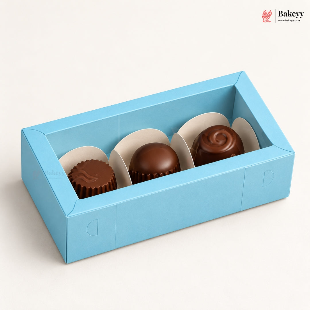3 Cavity Chocolate Box | Multiple Colours Available | Cavity Box | Pack of 25