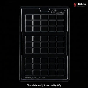 Mould 607 | 3 Cavity Mini Chocolate Bar Mould | 3 Bar Chocolate Mould | Plastic Chocolate Mould | Pack of 1