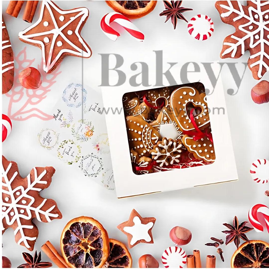 3 x 3 x 1.75 Inch White Window Box | cookie packaging box | cookie box with clear window | Gift box | Pack of 50 - Bakeyy.com - India - 3 x 3 x 1.75 Inch White Window Box | cookie packaging box | cookie box with clear window | Gift box | Pack of 50 - Default Title