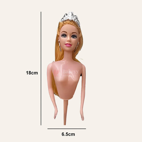 Doll Topper | Princess Doll Cake Topper – Half Body Pick with Hair | 1Pc - Bakeyy.com - India - Doll Topper | Princess Doll Cake Topper – Half Body Pick with Hair | 1Pc - Default Title