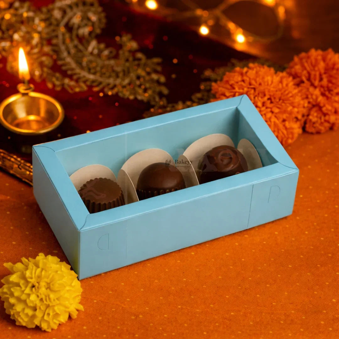 3 Cavity Chocolate Box | Multiple Colours Available | Cavity Box | Pack of 100