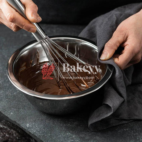 Stainless Steel Balloon Whisk | Durable & Ergonomic Kitchen Tool |for Baking & Cooking| - Bakeyy.com - India - Stainless Steel Balloon Whisk | Durable & Ergonomic Kitchen Tool |for Baking & Cooking| - 10 inch