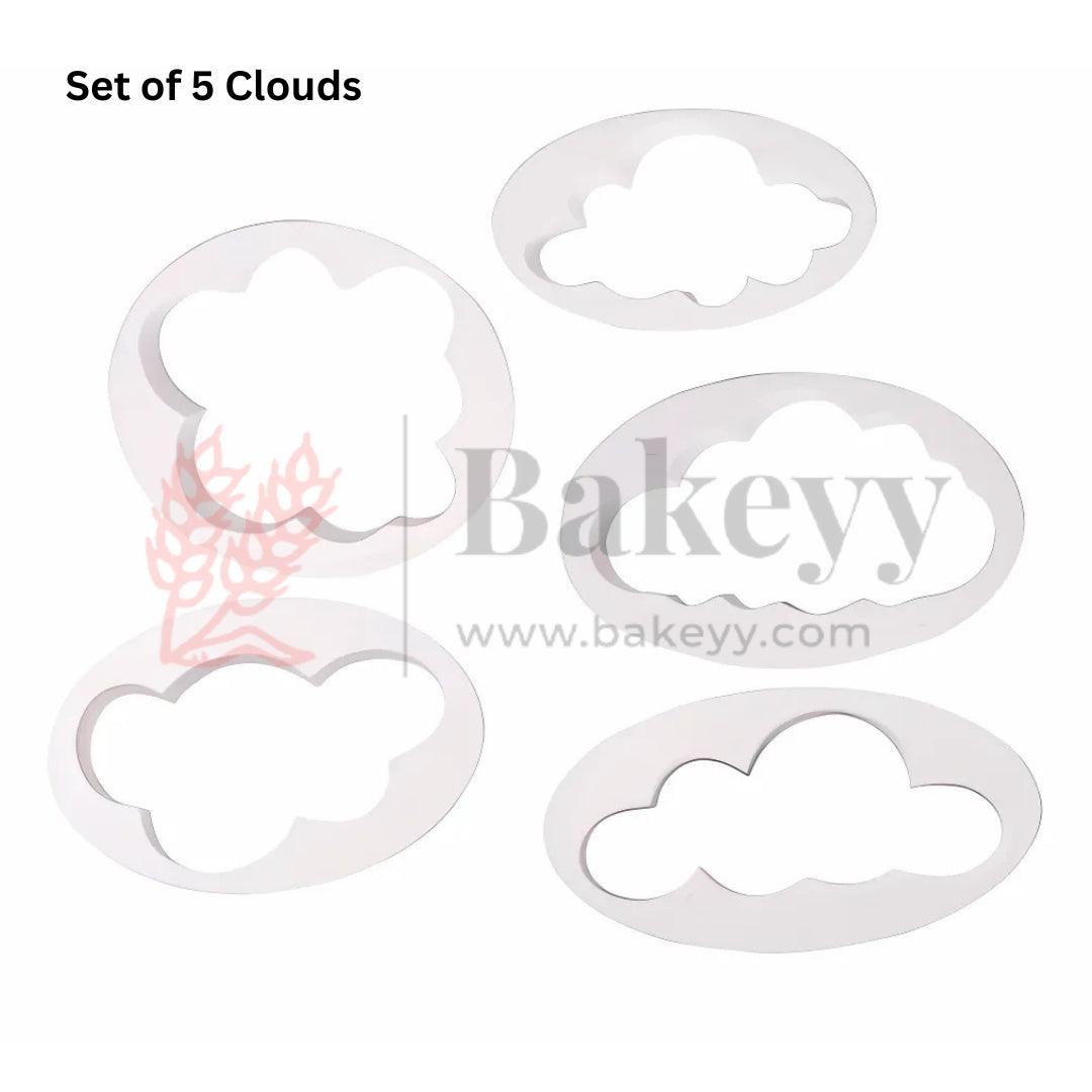 Fluffy Cloud Cookie Cutters| Biscuit and Fondant Cutters| Perfect for Cookie Making, DIY Art Projects|Set Of 5 Pcs - Bakeyy.com - India - Fluffy Cloud Cookie Cutters| Biscuit and Fondant Cutters| Perfect for Cookie Making, DIY Art Projects|Set Of 5 Pcs - Default Title