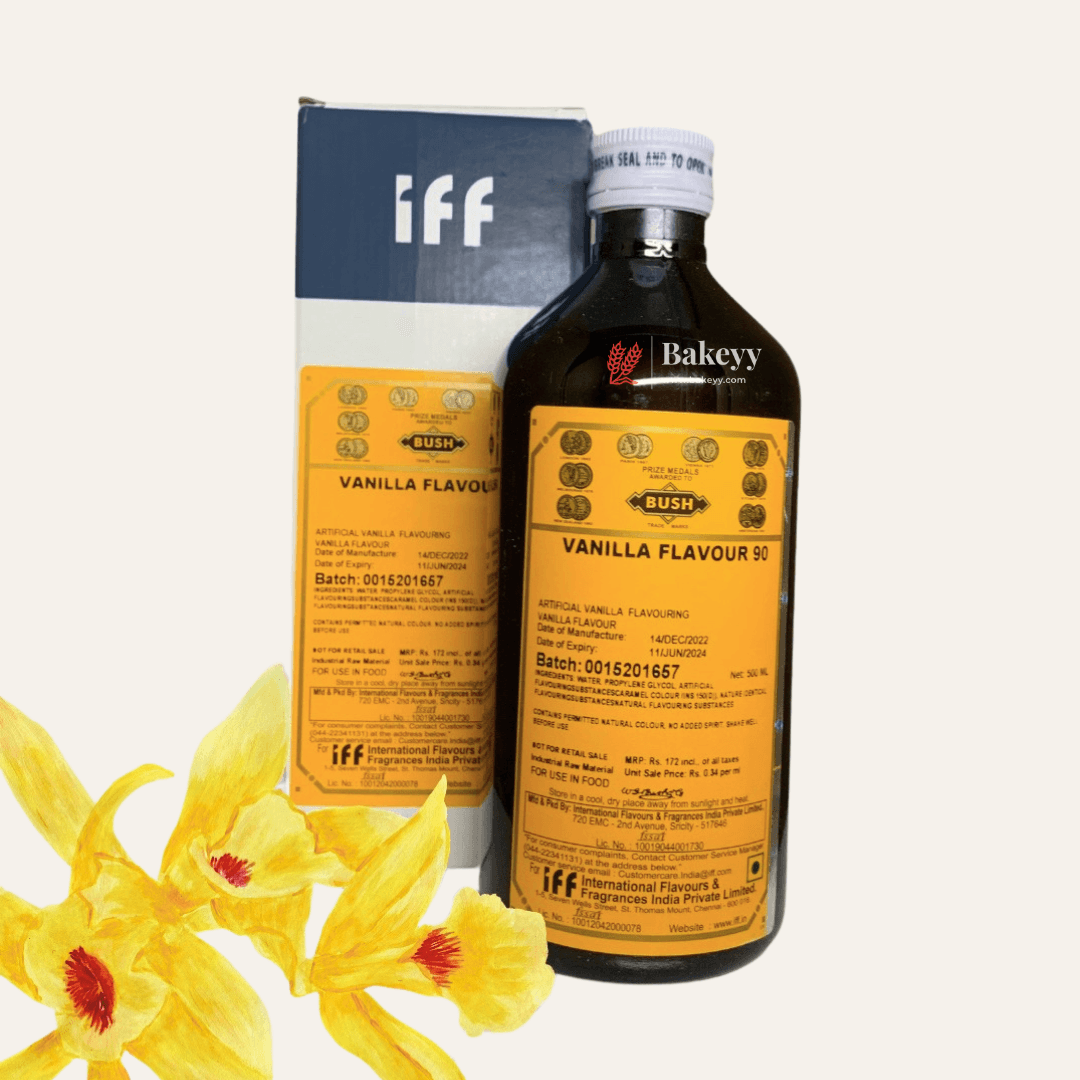 IFF Bush Vanilla Flavour 90 Essence | 500ML | Vanilla essence for cakes - Bakeyy.com - India - IFF Bush Vanilla Flavour 90 Essence | 500ML | Vanilla essence for cakes - Default Title