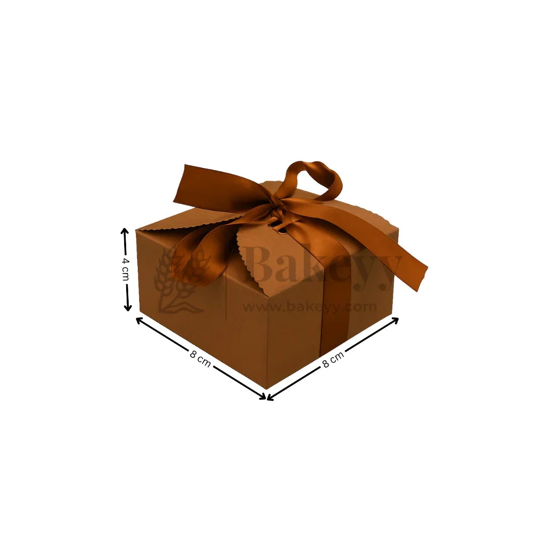 Luxury Gift Box Collection | 10 Pcs with Ribbon | Available in 5 Elegant Colors | Pack of 10 - Bakeyy.com - India - Luxury Gift Box Collection | 10 Pcs with Ribbon | Available in 5 Elegant Colors | Pack of 10 - Coffee Brown / Small