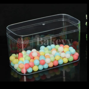 Acrylic Transparent Rectangular Box with Lid | Clear Storage & Dessert Box | 2 Sizes Available | Pack of 6