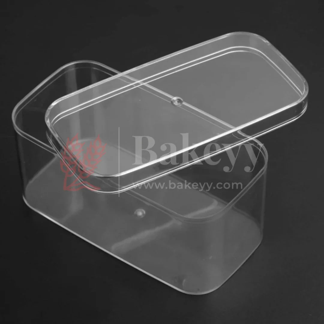 4.75x2.5x2.75 Inches | Transparent Rectangular Acrylic Boxes with Lid and Rounded Edges | Pack of 6