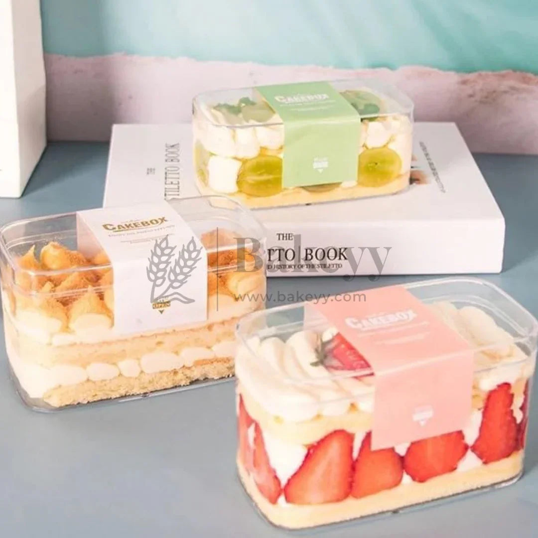 4.75x2.5x2.75 Inches | Transparent Rectangular Acrylic Boxes with Lid and Rounded Edges | Pack of 6