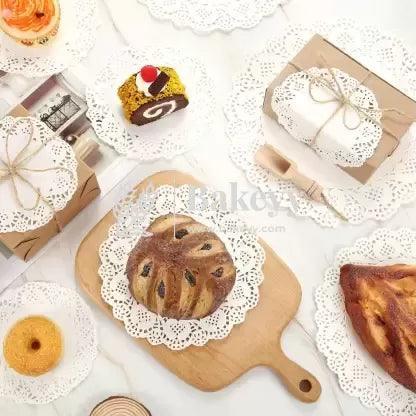 4.5 Inch Doilies Paper| Round Decorative Paper Placemats for Desert | Tableware Decoration | Lace Doilys - Bakeyy.com - India - 4.5 Inch Doilies Paper| Round Decorative Paper Placemats for Desert | Tableware Decoration | Lace Doilys - 100 Pcs