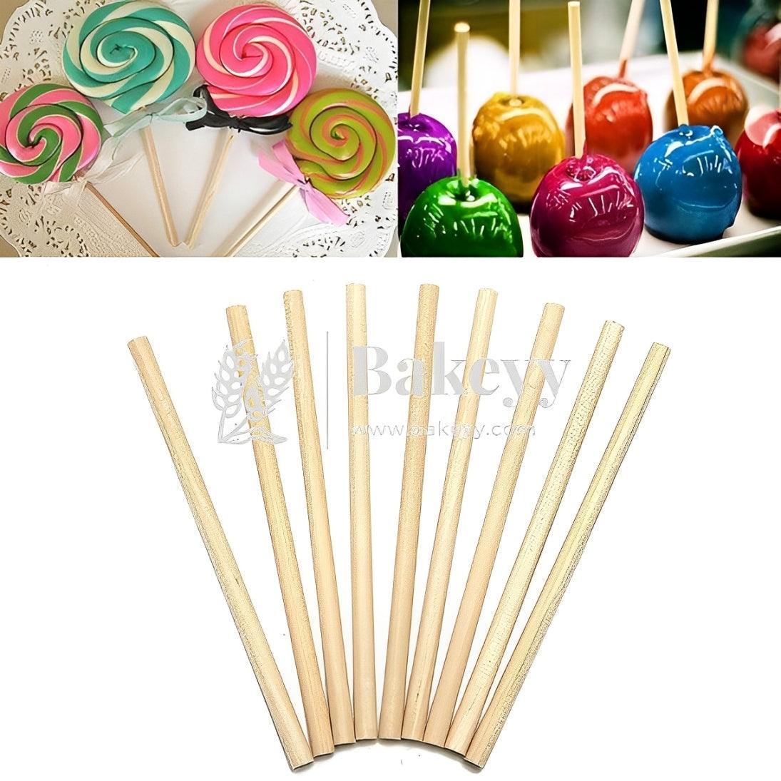 6 Inch Wooden Lollipop Stick | Candy Stick | 100 pcs - Bakeyy.com - India - 6 Inch Wooden Lollipop Stick | Candy Stick | 100 pcs - Default Title