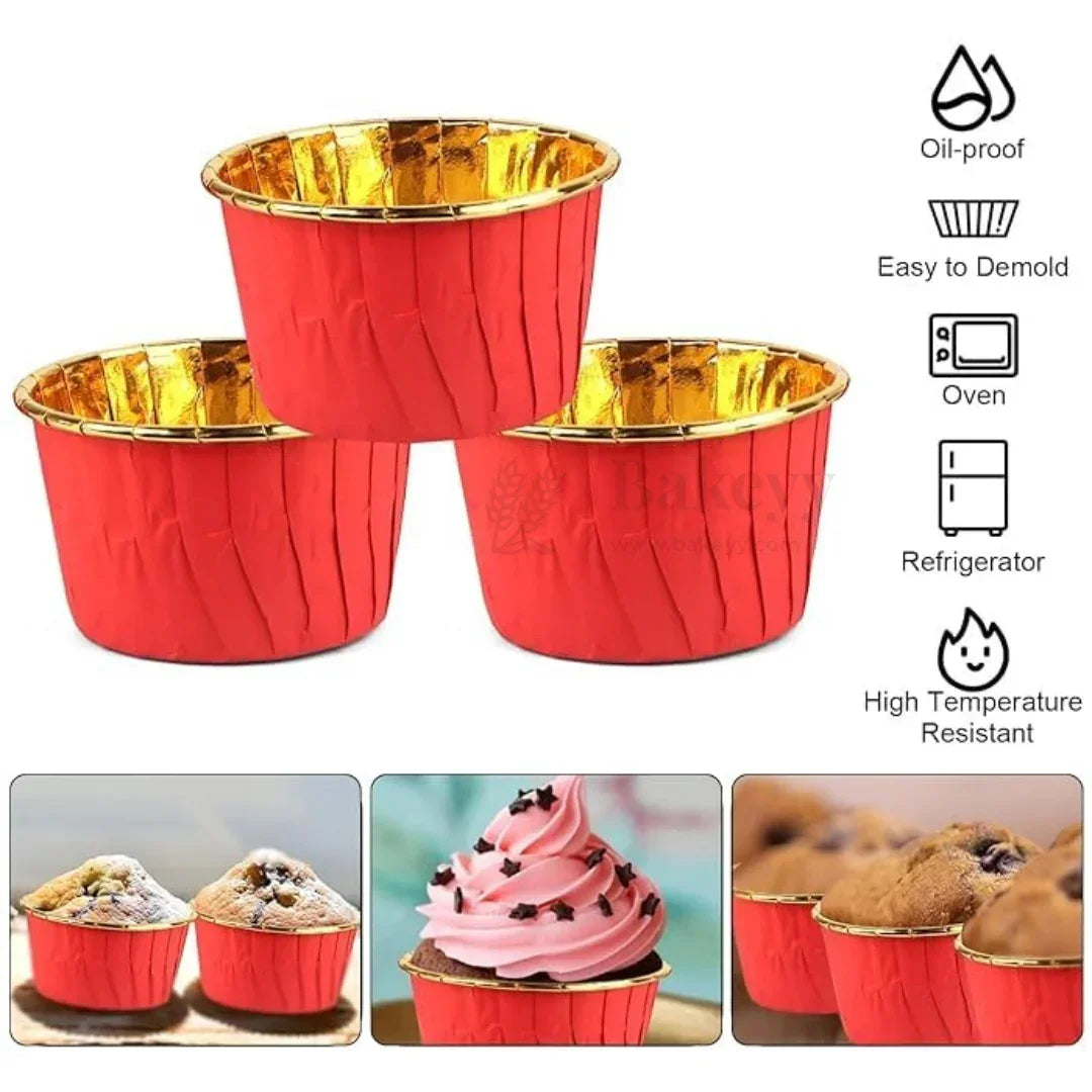 Round Bake n Serve with Gold Lining | Pack of 50
