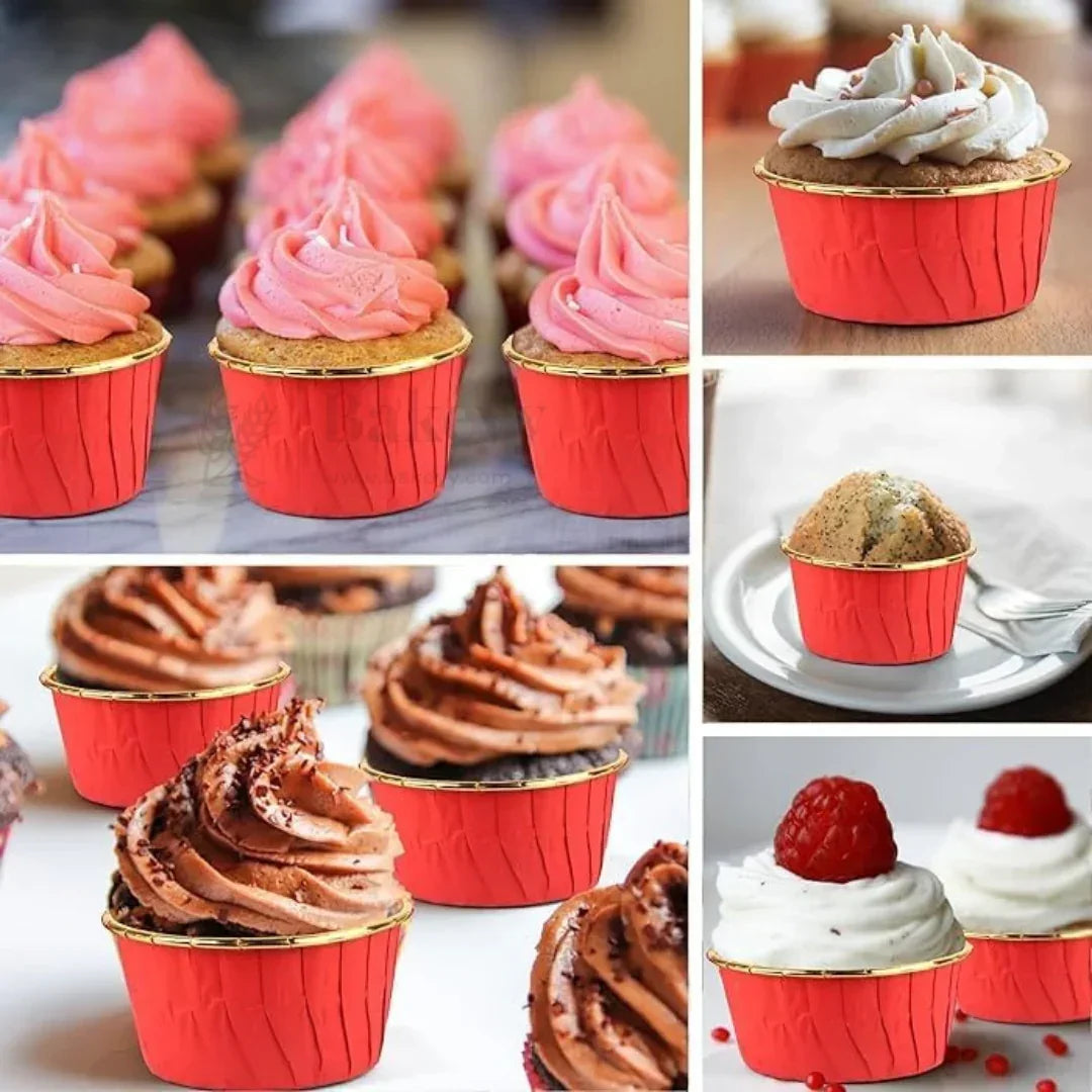 Round Bake n Serve with Gold Lining | Pack of 50