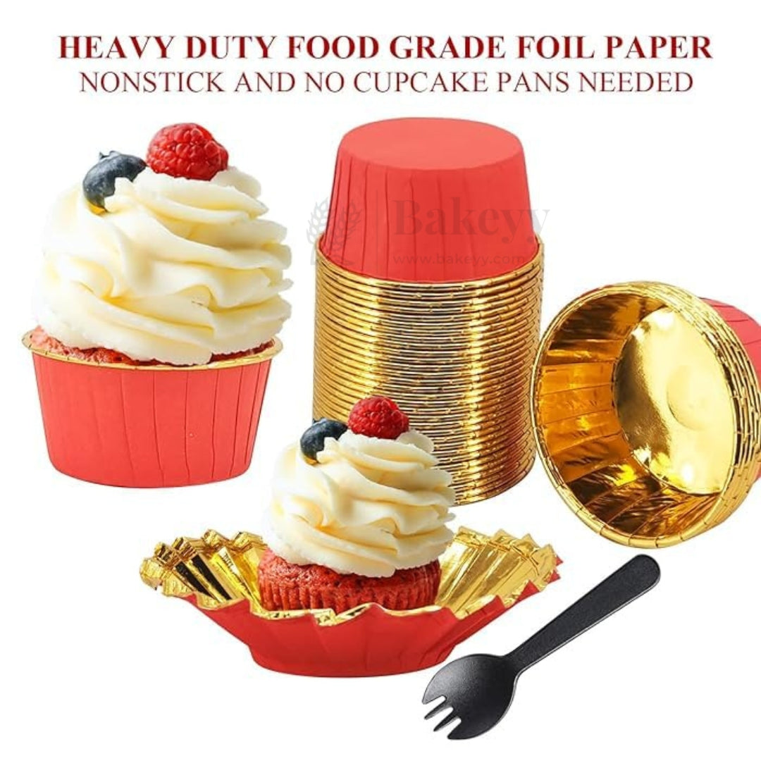 Round Bake n Serve with Gold Lining | Pack of 50