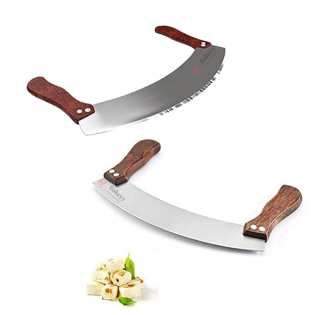 Double Handle Pizza Cutter| Stainless Steel Kitchen Chopper| 1 Piece - Bakeyy.com - India - Double Handle Pizza Cutter| Stainless Steel Kitchen Chopper| 1 Piece - Default Title