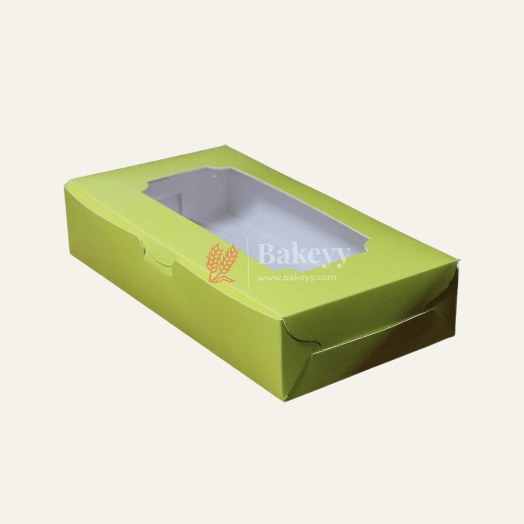 6 Brownie Box | Yellow Color | With Window - Bakeyy.com - India - 6 Brownie Box | Yellow Color | With Window - Pack Of 10