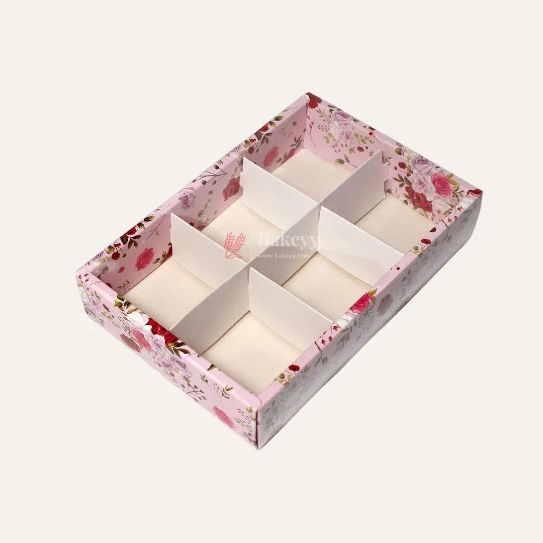 6-Cavity Floral Gift Box | Pack of 10 | Perfect for Valentine's Day Treats | Brownie Box |chocolates, candies, and desserts | - Bakeyy.com - India - 6-Cavity Floral Gift Box | Pack of 10 | Perfect for Valentine's Day Treats | Brownie Box |chocolates, candies, and desserts | - Default Title