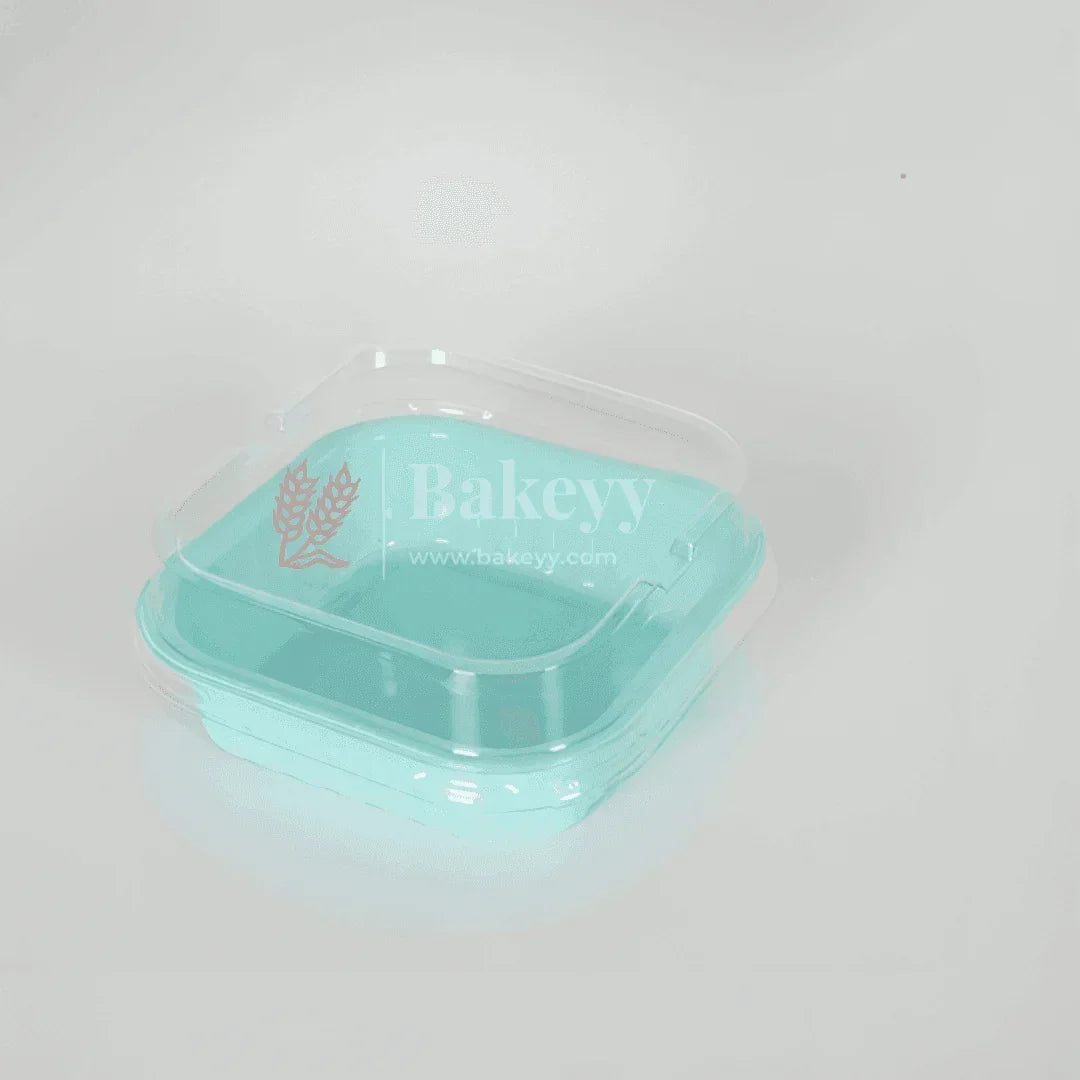 1 Brownie Box | Mini Muffins Pastry Packaging Box | Individual Pastry Container | Pack Of 50 - Bakeyy.com - India - 1 Brownie Box | Mini Muffins Pastry Packaging Box | Individual Pastry Container | Pack Of 50 - Turquoise