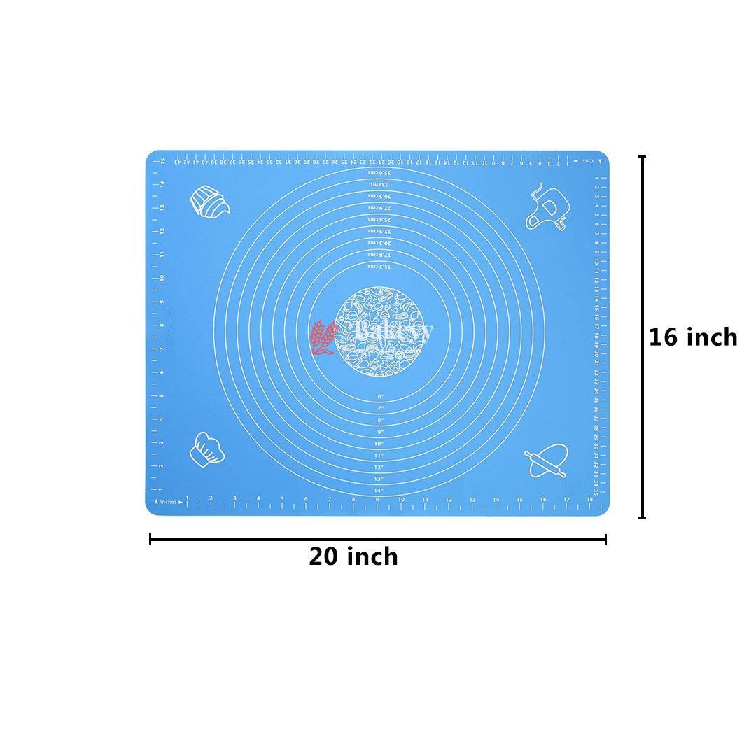40x50 cm| Non-Stick Silicone Baking | Mat – Reusable Pastry Mat with Measurements for Dough Rolling & Kneading - Bakeyy.com - India - 40x50 cm| Non-Stick Silicone Baking | Mat – Reusable Pastry Mat with Measurements for Dough Rolling & Kneading - Default Title