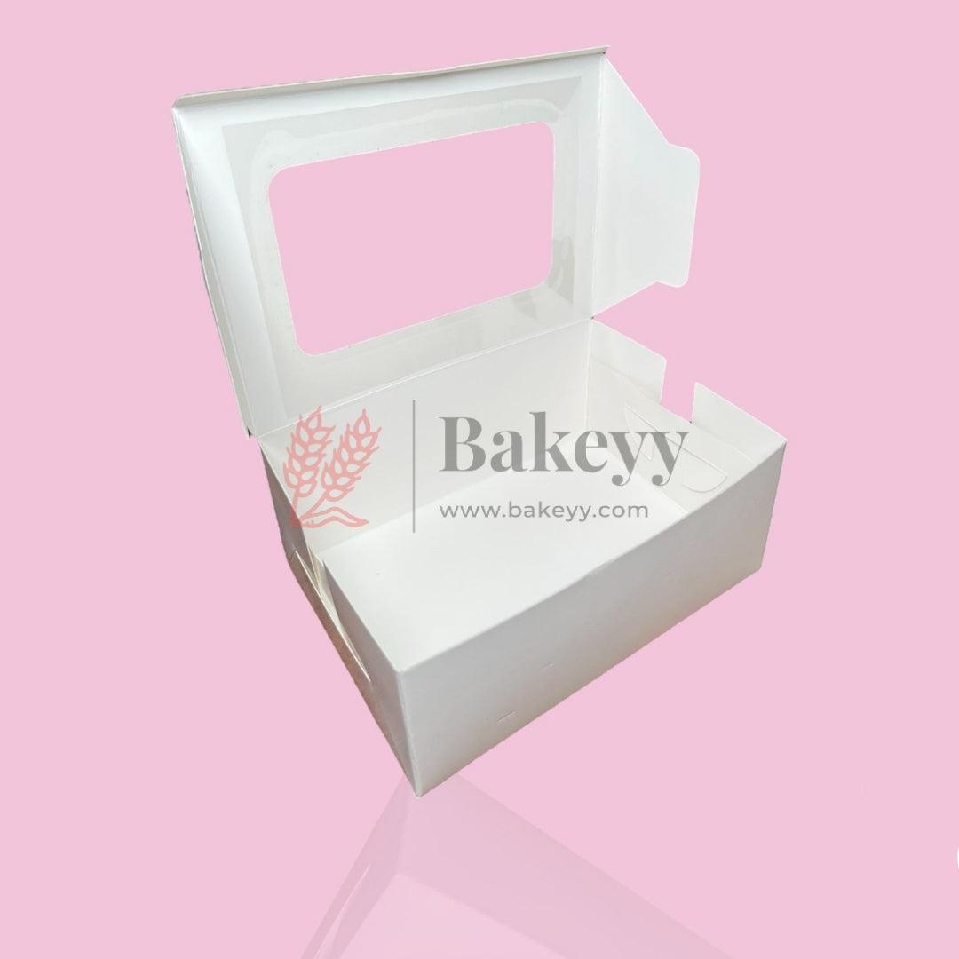 5x7X3 Inch Cake Box with Window – White | Cake packaging box | Pastry box | Pack of 25 - Bakeyy.com - India - 5x7X3 Inch Cake Box with Window – White | Cake packaging box | Pastry box | Pack of 25 - Default Title