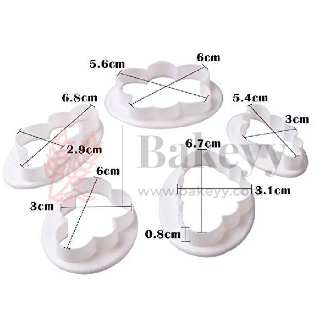 Fluffy Cloud Cookie Cutters| Biscuit and Fondant Cutters| Perfect for Cookie Making, DIY Art Projects|Set Of 5 Pcs - Bakeyy.com - India - Fluffy Cloud Cookie Cutters| Biscuit and Fondant Cutters| Perfect for Cookie Making, DIY Art Projects|Set Of 5 Pcs - Default Title