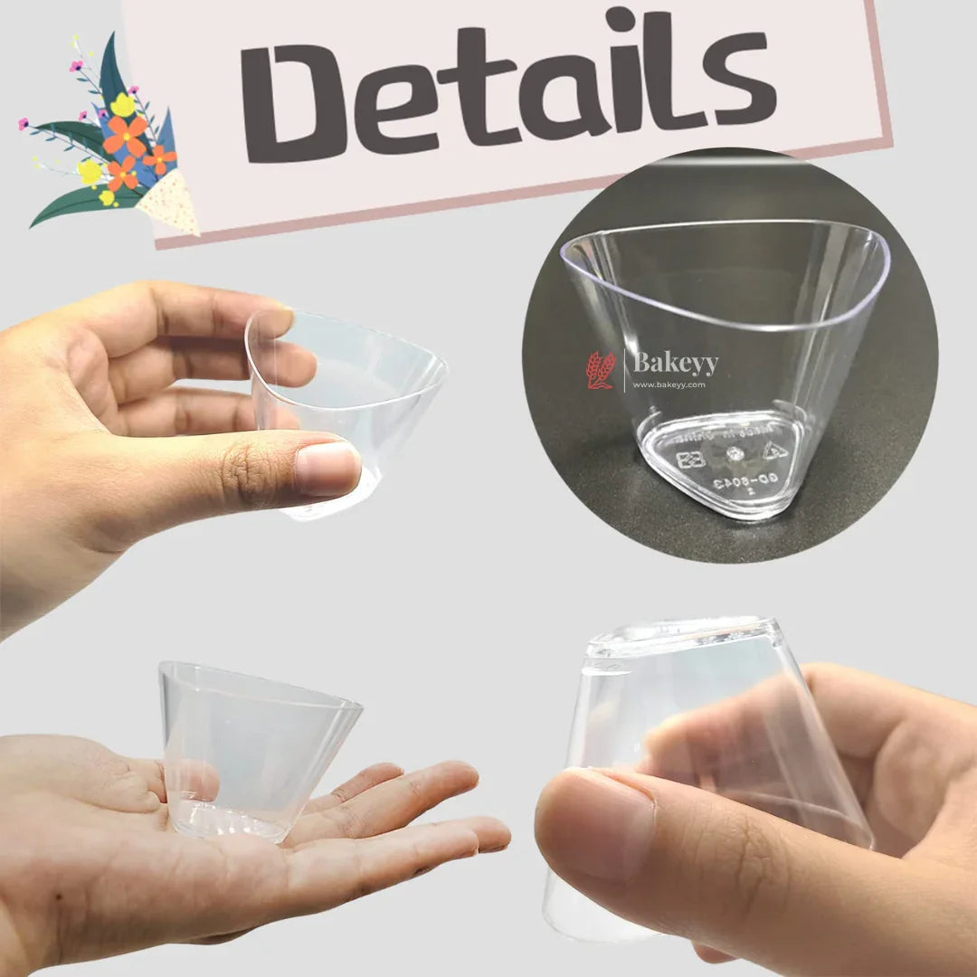 Clear Acrylic Dessert Cup | Pack Of 35 | D5 - Bakeyy.com - India - Clear Acrylic Dessert Cup | Pack Of 35 | D5 - Default Title
