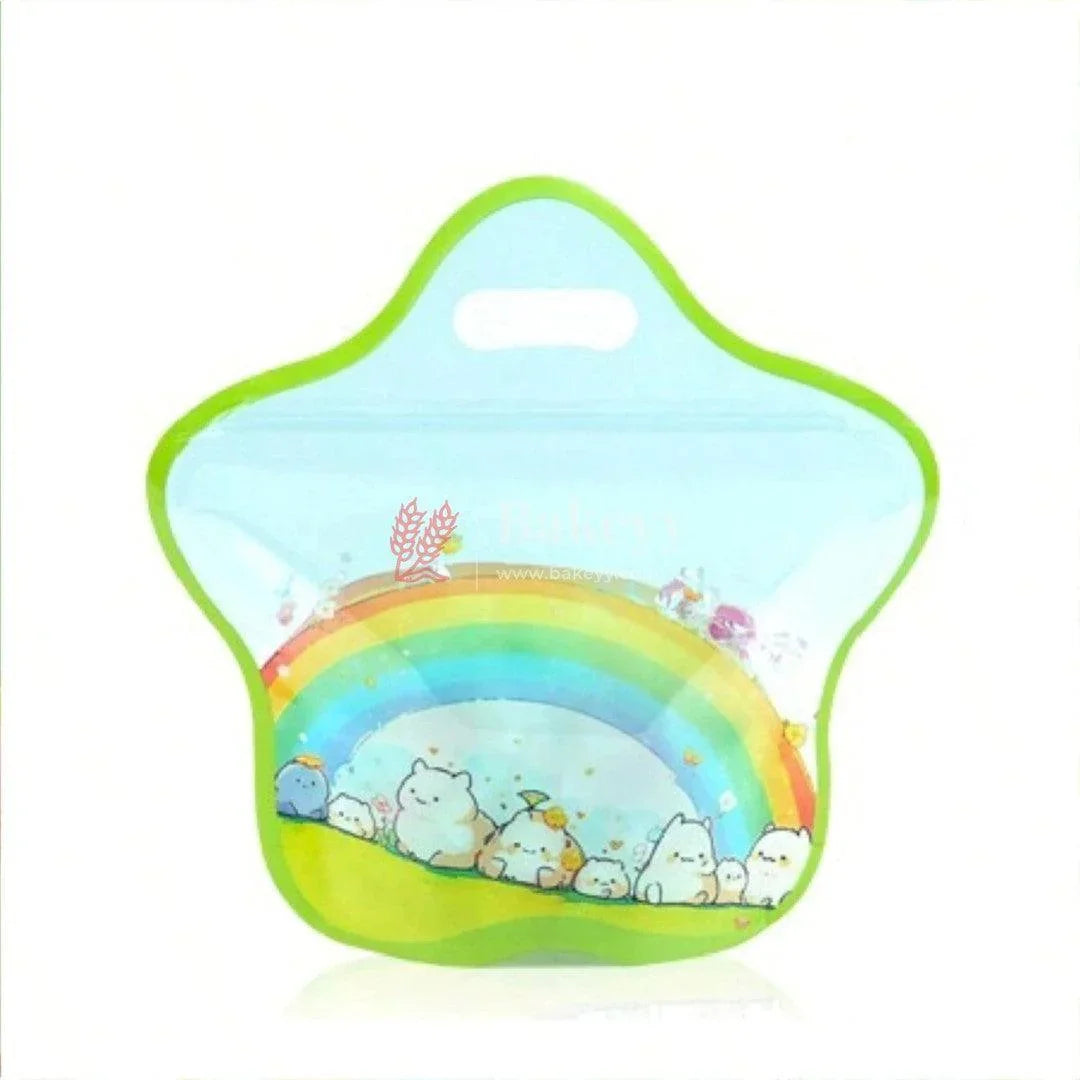 Star Shape | Fancy Zip Lock Pouches | 2 Colors in 1 Packet | Pack of 25