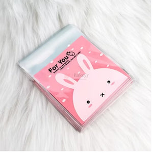 17 X 14 CM Printed Cellophane Cookie Pouch Set | Resealable Transparent Gift Packaging | Pack of 100