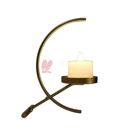 Decorative Candles Stand Perfect for Gifting | V - Day Decor - Bakeyy.com - India - Decorative Candles Stand Perfect for Gifting | V - Day Decor - Gold