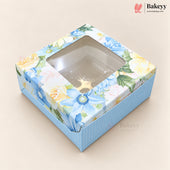 4 Cavity Printed Chocolate Box with Window | 6 Designs | Pack of 25