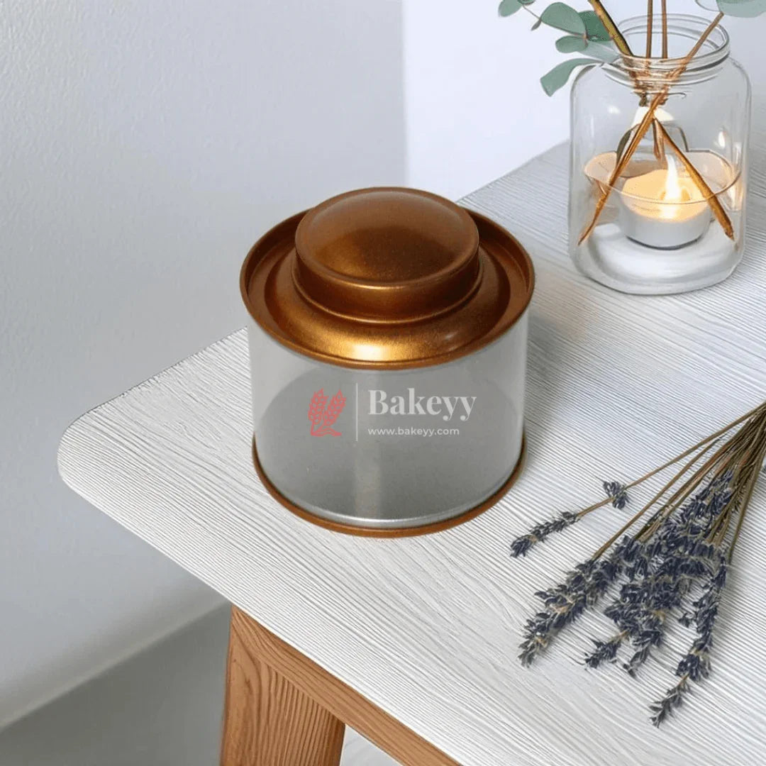 Transparent Round Tin Boxes with Metal Lids | Pack of 12 | Mixed Colour | Decorative Candle Tin | Candle Holder | Acrylic Box | Storage Tin | - Bakeyy.com - India - Transparent Round Tin Boxes with Metal Lids | Pack of 12 | Mixed Colour | Decorative Candle Tin | Candle Holder | Acrylic Box | Storage Tin | - Default Title